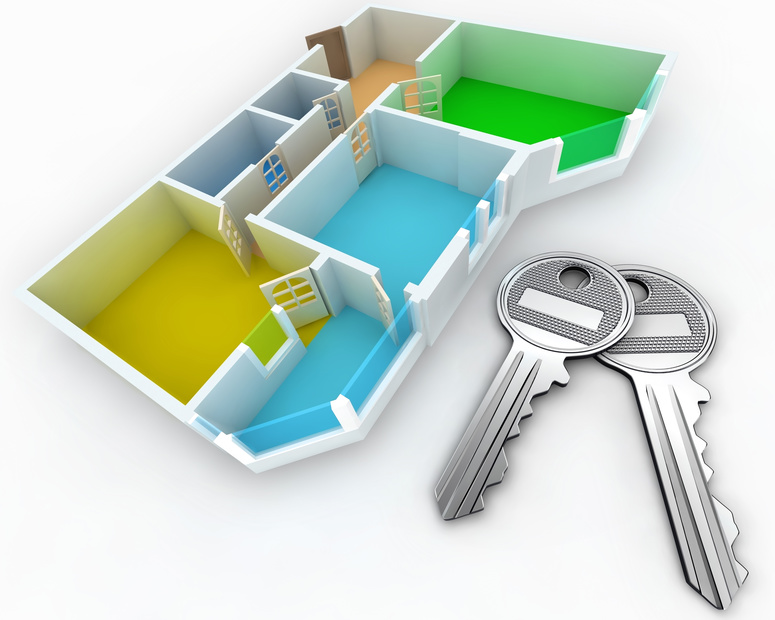 Schematic three-dimensional model of an apartment © V. Yakobchuk / Fotolia.com.